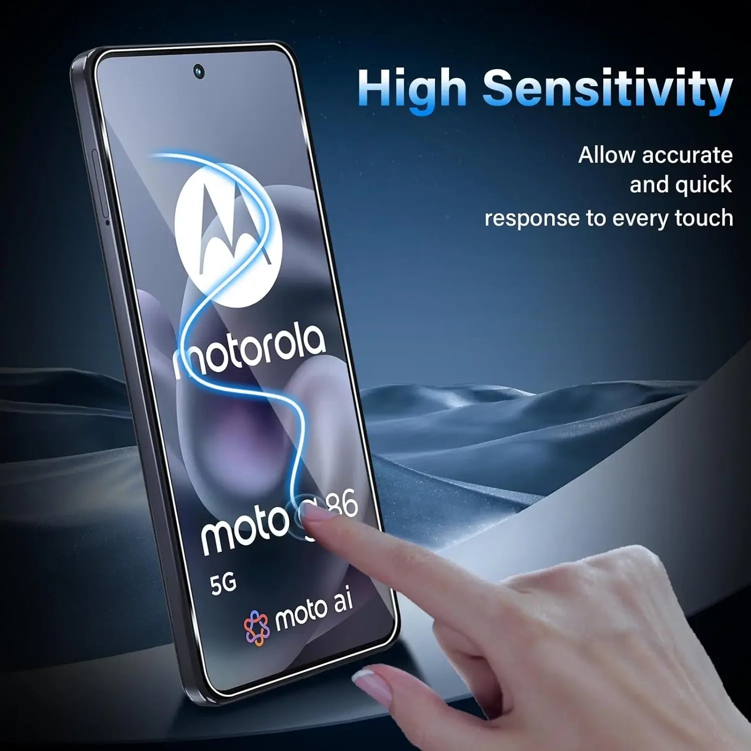 Motorola Moto G86 Tempered Glass Screen Protector 2-Pack - Case-Friendly Tidesmit