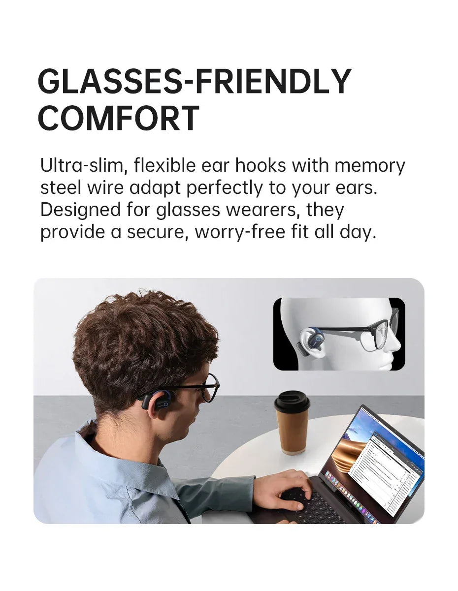 Open-Ear Sport Earbuds Bluetooth 5.4 60-Hour Playtime by Tidesmit Tidesmit
