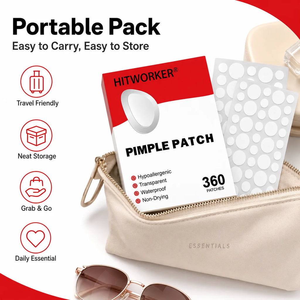 360counts hydrocolloid acne patch, acne patch covers pimples and spots, a fast and gentle skincare product