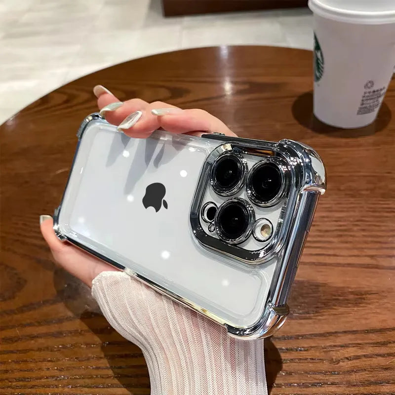Shockproof Phone Case for iPhone 16 Pro Max - Military-Grade Protection Silver Tidesmit