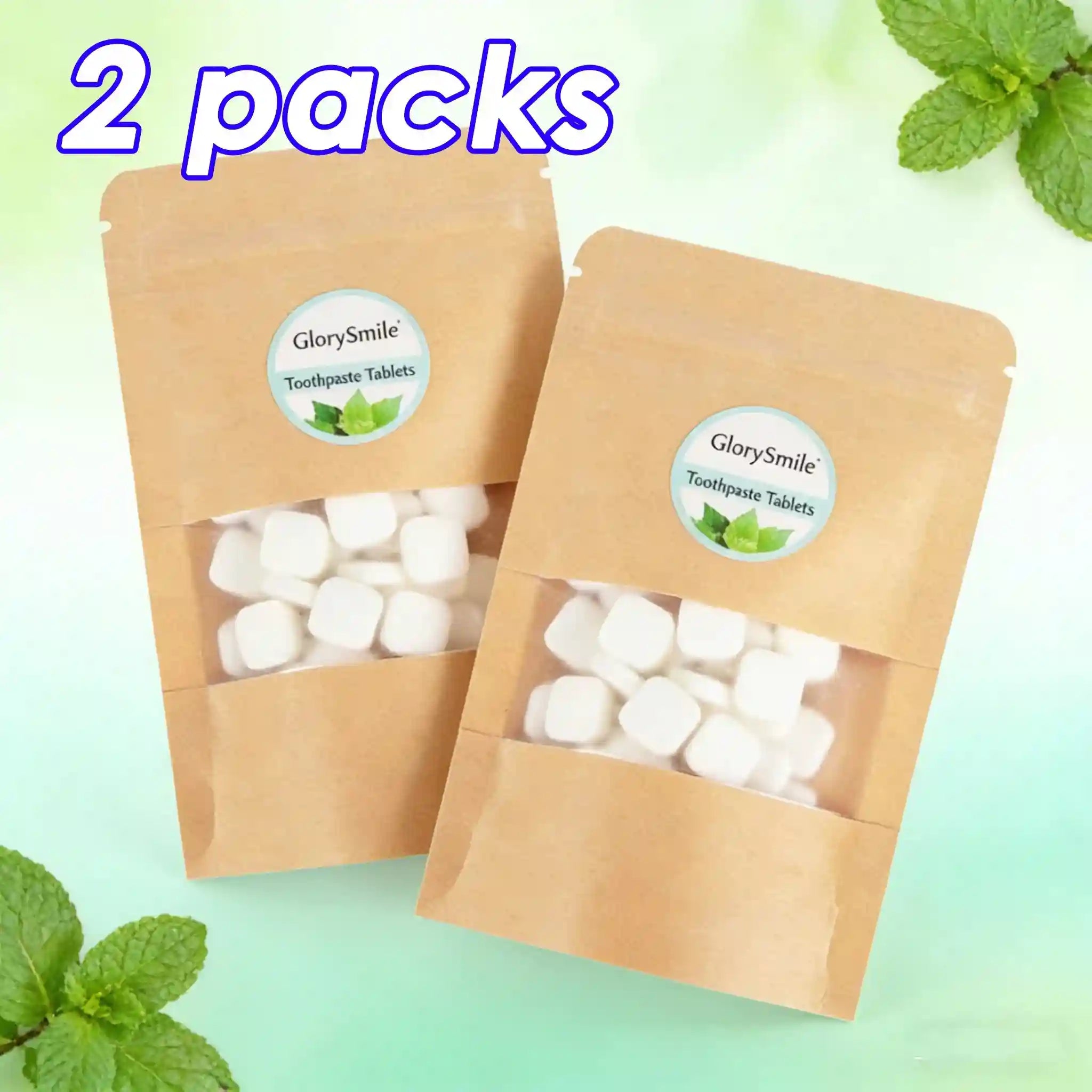 Tidesmit instant teeth whitening toothpaste tablets for plaque removal and fresh breath oral hygiene.