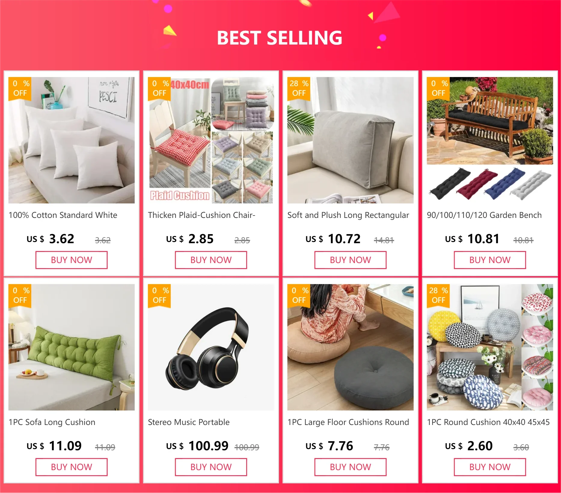 40X40CM Cotton Durable Window Sill Floor Sofa Cushion Fine Stitching Sitting Cushion Thicken Household Supplies 1PB