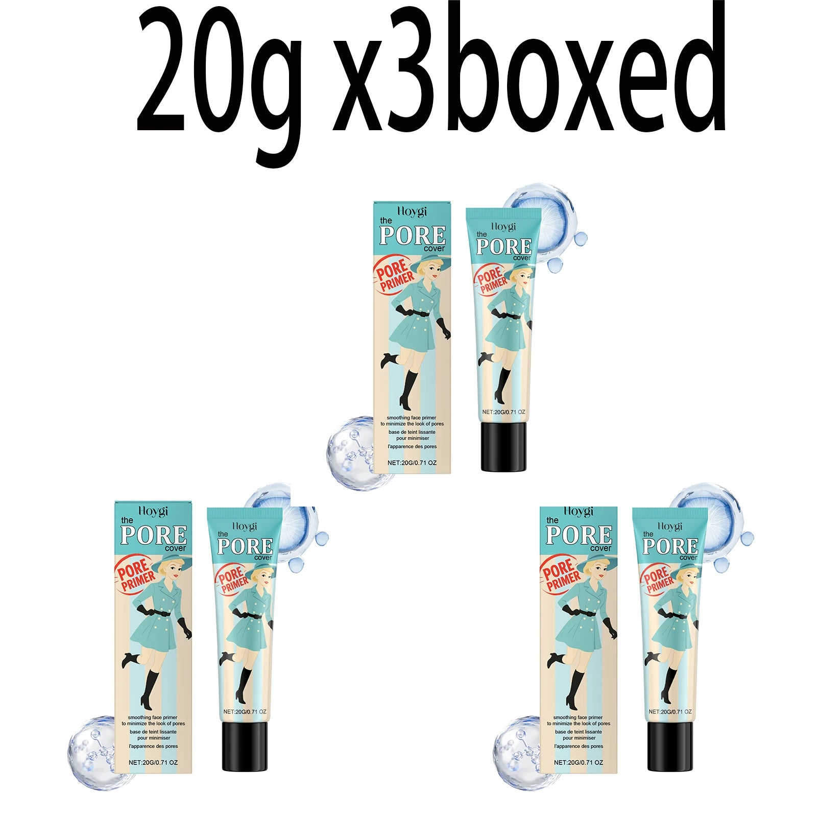 Tidesmit hydrating makeup primer base with skin brightening tint and moisturizing formula texture close-up