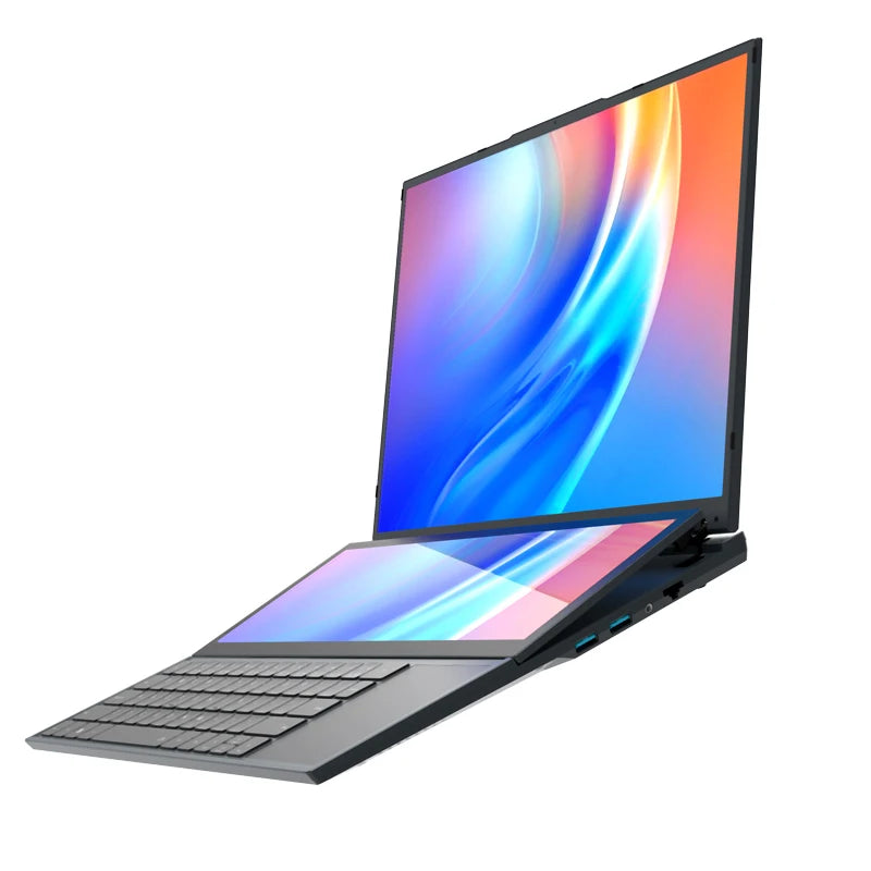 TUHUI Intel core I7-9750H Dual Screen Laptop 16 Inch Gaming Laptops 14 Inch Touch Screen 32G RAM 2TB SSD Notebook Win11 Computer