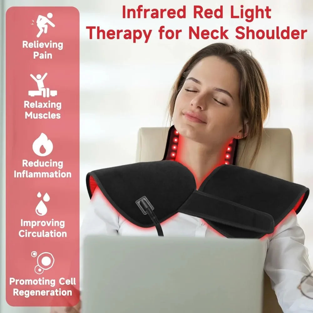 Red Light Therapy Pad for Shoulder and Neck Pain Relief | Tidesmit Massage Chairs Tidesmit