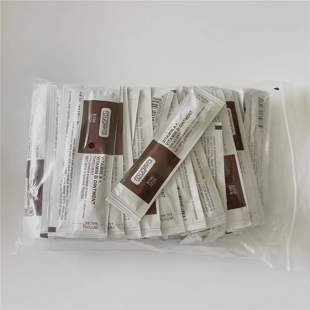 100pcs Fougera A&D Vitamin Ointment for Tattoo Aftercare, Anti-Scar Healing Cream for Permanent Makeup & Eyebrows.
