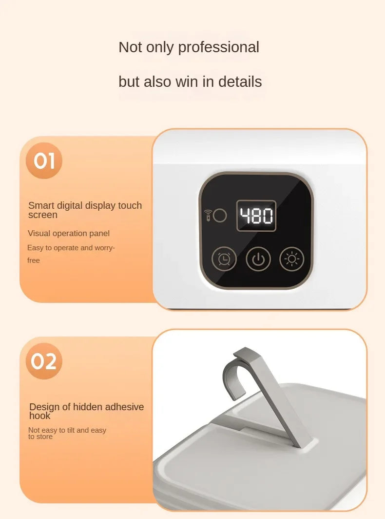 Tidesmit portable electric clothes dryer with UV sterilization and space-saving foldable design for laundry drying