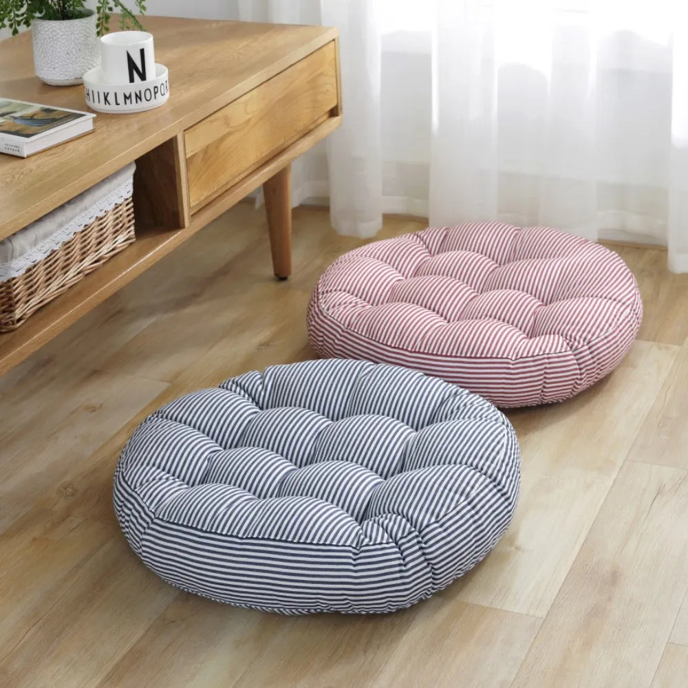 Large Square Round Floor Seat Cushion Cotton and Linen Tatami Floor Pillow Thick Cushions Seating Garden Chair Cushion Seat Pad