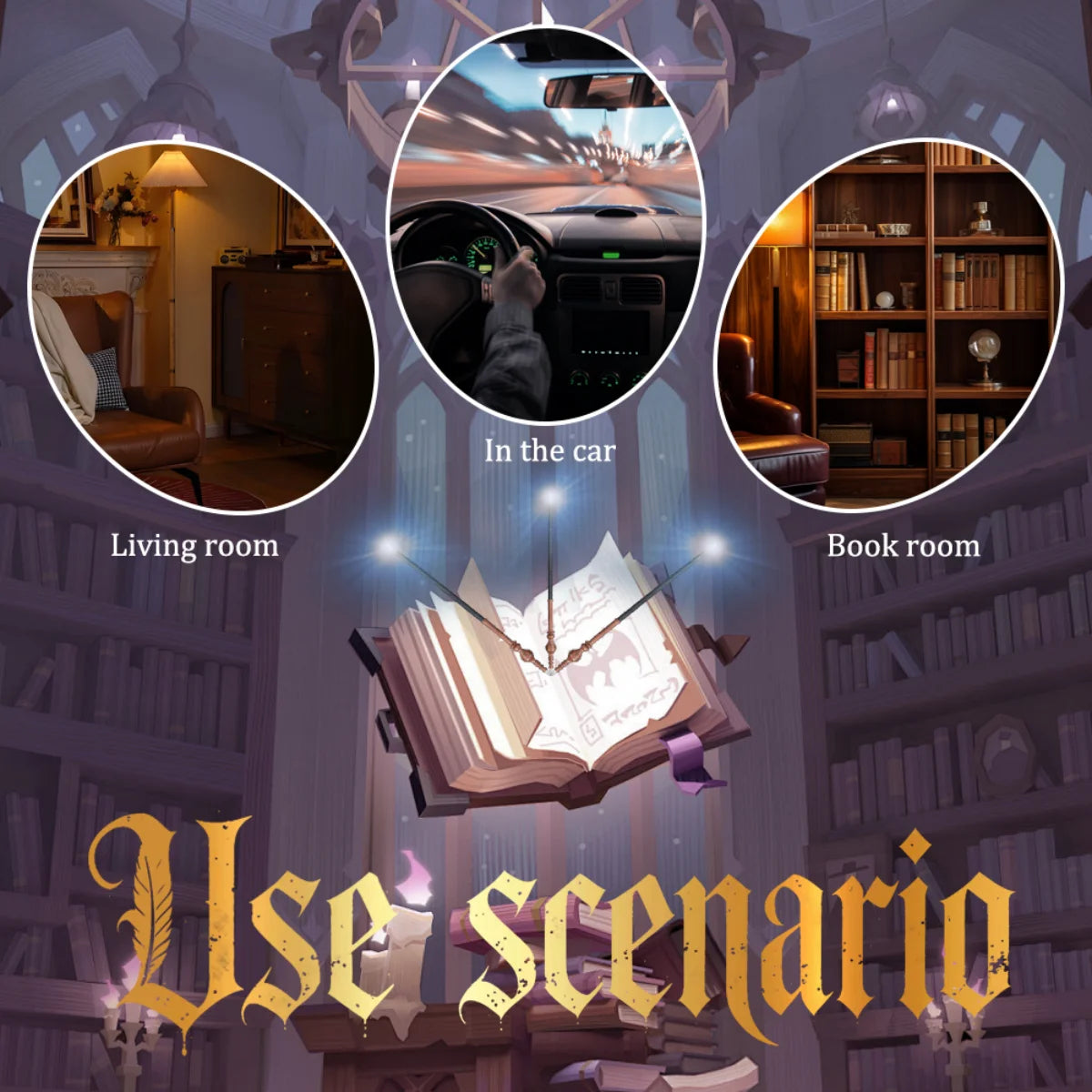 MINISO Harry Potter Magic Academy reed diffuser oil set for home, car, and study. Flameless fragrance air freshener kit.