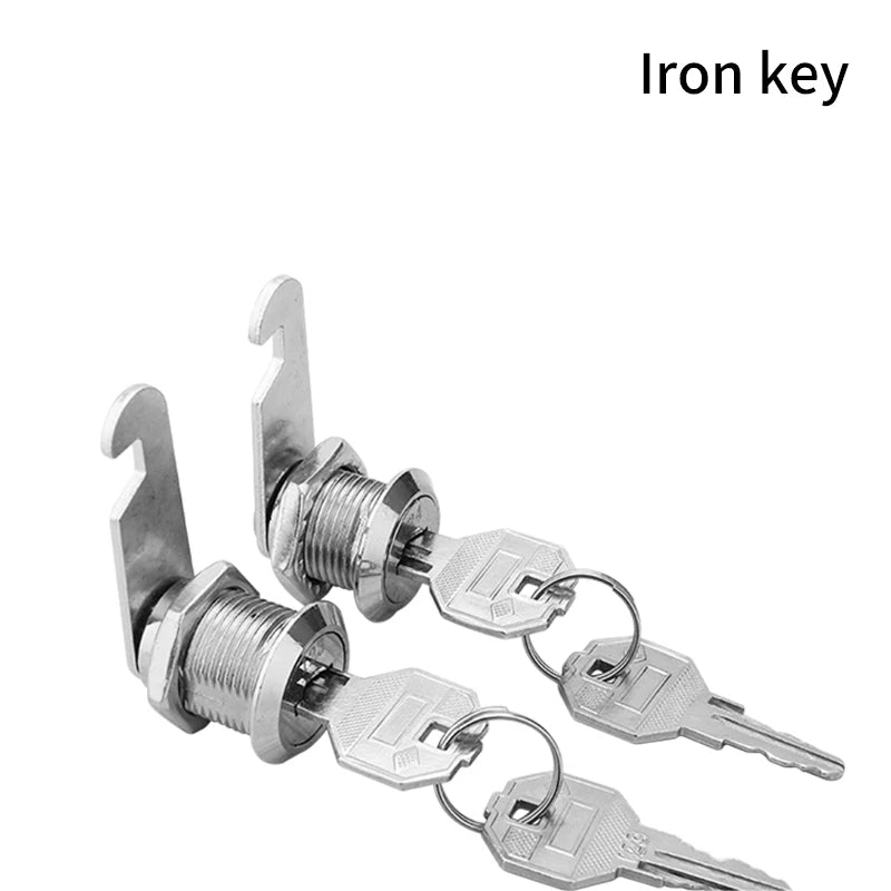 5/20SETS Metal Cylinder Cabinet Security Locker Cam Lock With 2 Keys Same Key Different Key Security Mailbox Lock Drawer 16mm