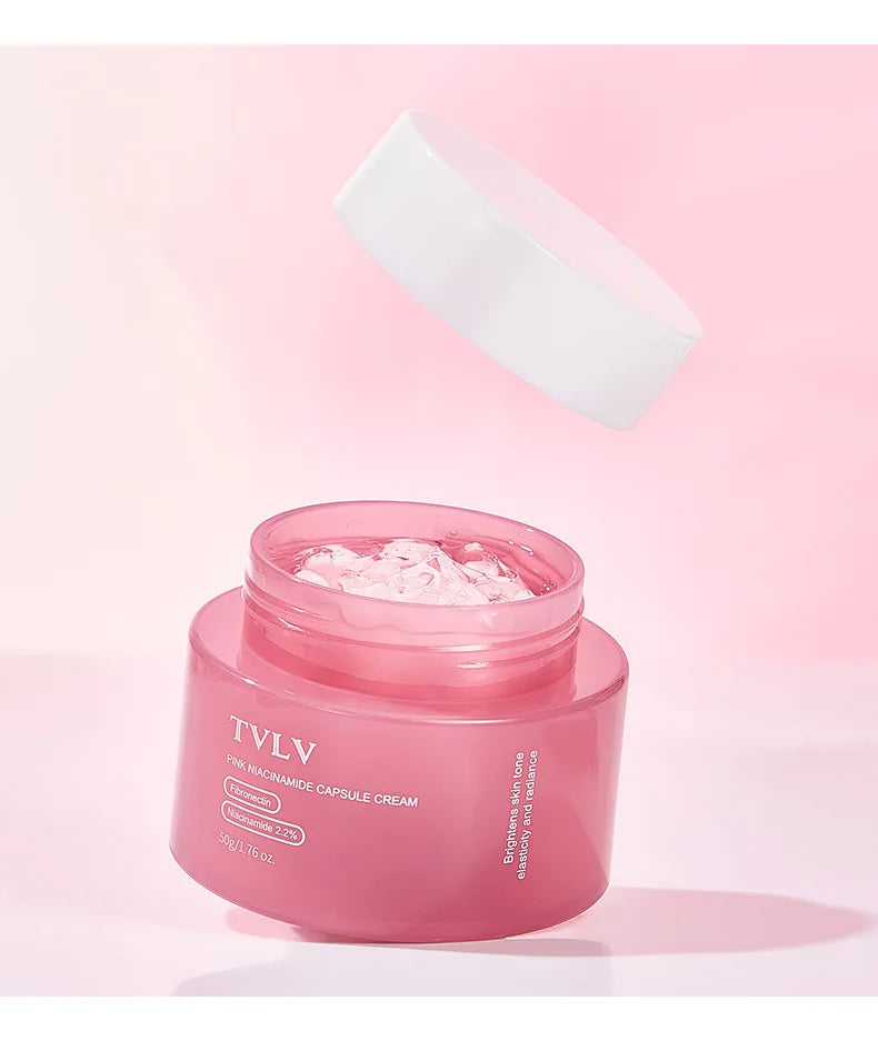 Pink Niacinamide Capsule Cream Moisturizing, Brightening, Delicate and Moisturizing Facial lotion Cream