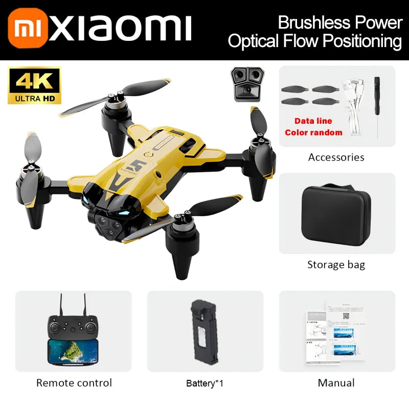 8K Camera Drone with Obstacle Avoidance & Brushless Motor - M5 Series M5-4K HD-Black Tidesmit