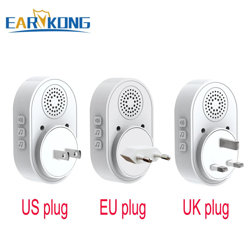 Waterproof Wireless Doorbell Home Welcome Smart Home Door bell 300m Remote Smart Bell Chime EU UK US Plug Optional