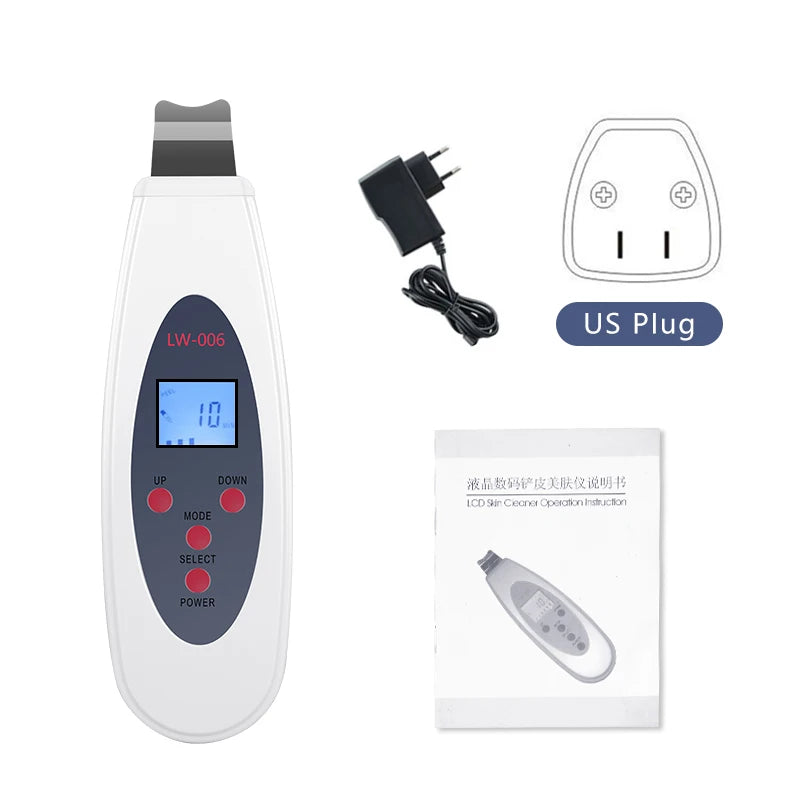 Ultrasonic Skin Scrubber - Professional Deep Pore Cleansing & Lifting Tool Scrubs Treatments LW006-US Tidesmit