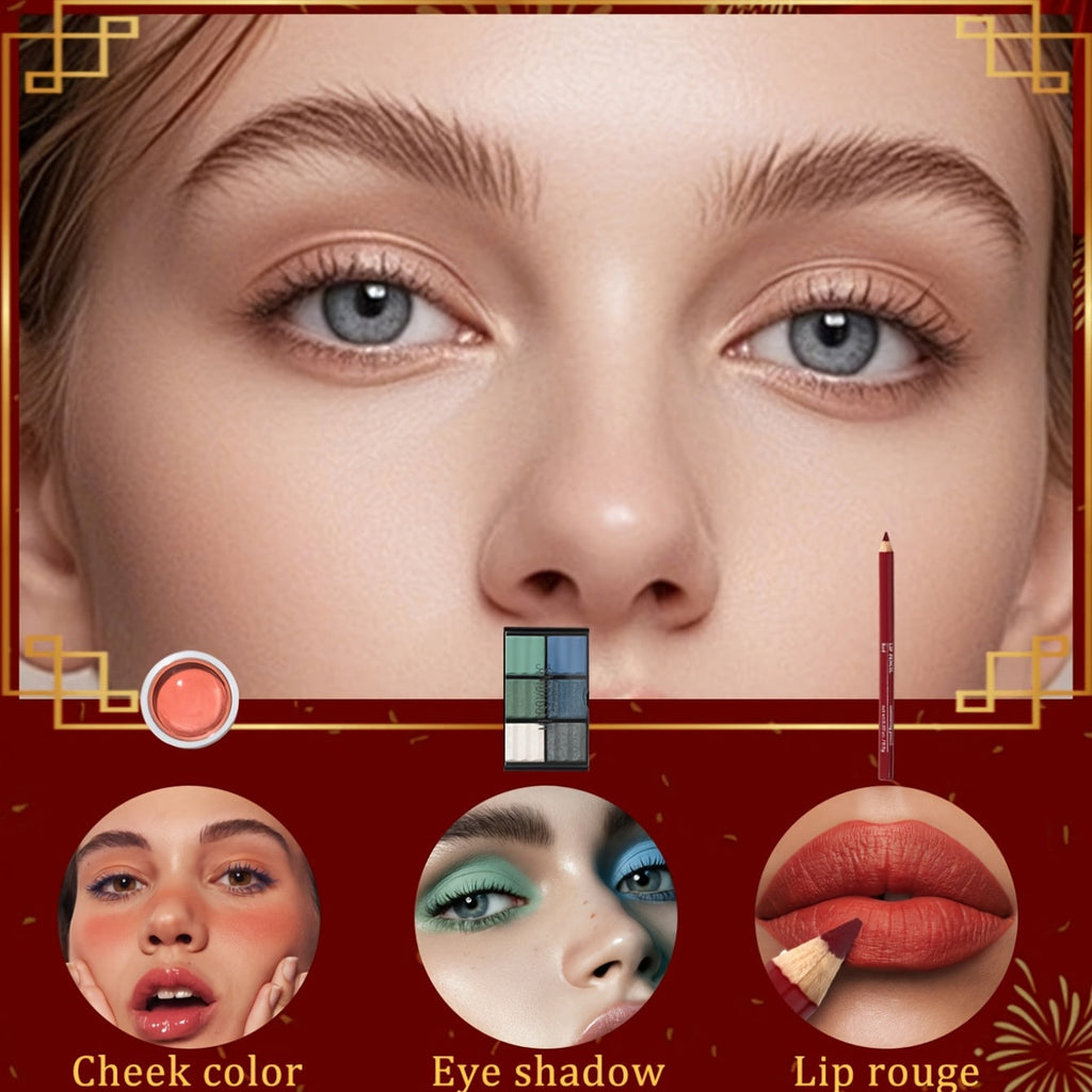 All-in-One Makeup Gift Set with Eyeshadow Palette, Lip Colors, Brushes & Creams - Complete Cosmetic Kit for Valentine'S Day, New Year'S Eve, Makeup Gift Set, Beauty Collection, Elegant Packaging, Highquality Brushes, Beauty E Tidesmit