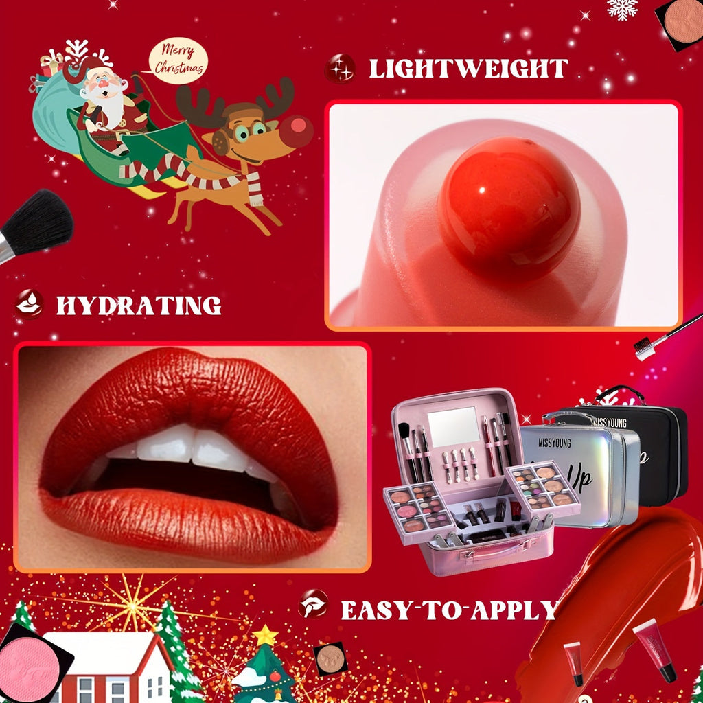 All-in-One Complete Makeup & Nail Kit Gift Set with Cosmetics (Nail Polish, Mascara, Eyeshadow) - Full Range Face, Eye & Lip Product Line, Multi-Functional Beauty Box with Brushes & Mirror - Perfect Birthday/Christmas/Holiday Tidesmit