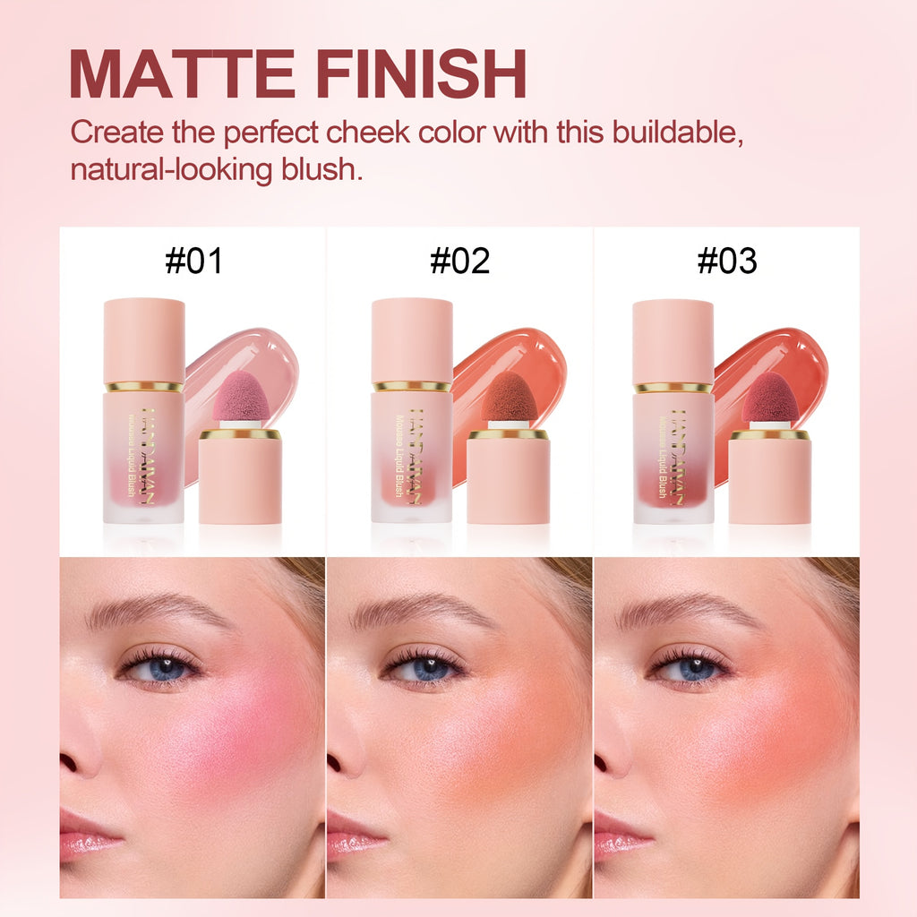 Liquid Cream Blush Set - Long-Lasting Matte Finish, 2-Piece Kit Permanent Makeup Machines Tidesmit