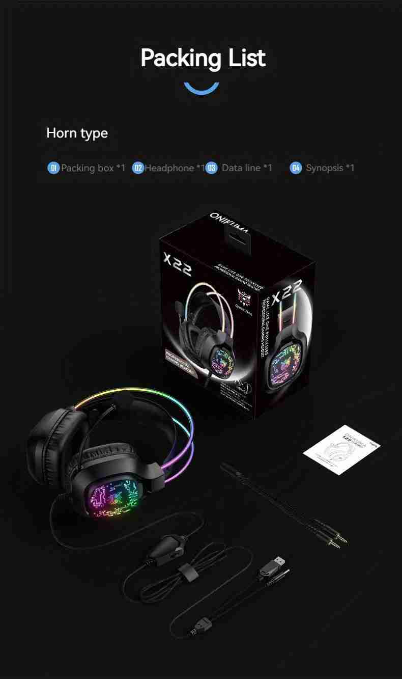 Gaming Headset with Noise-Canceling Mic - Over-Ear PC Audio Tidesmit