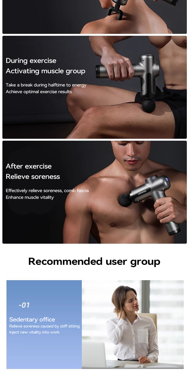 Deep Tissue Massage Gun - 8 Heads Electric Muscle Relief Device Body Shaping Massage Equipment Tidesmit
