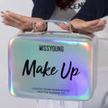 Fashion Streamer Silvery Professional Travel Case: Includes eyeshadow and blush, lipstick, mascara, eyeliner, foundation, brush, etc. -Instant freshness from gym to office, easy and stylish travel, gift for all girls, Gym Es Slivery Tidesmit