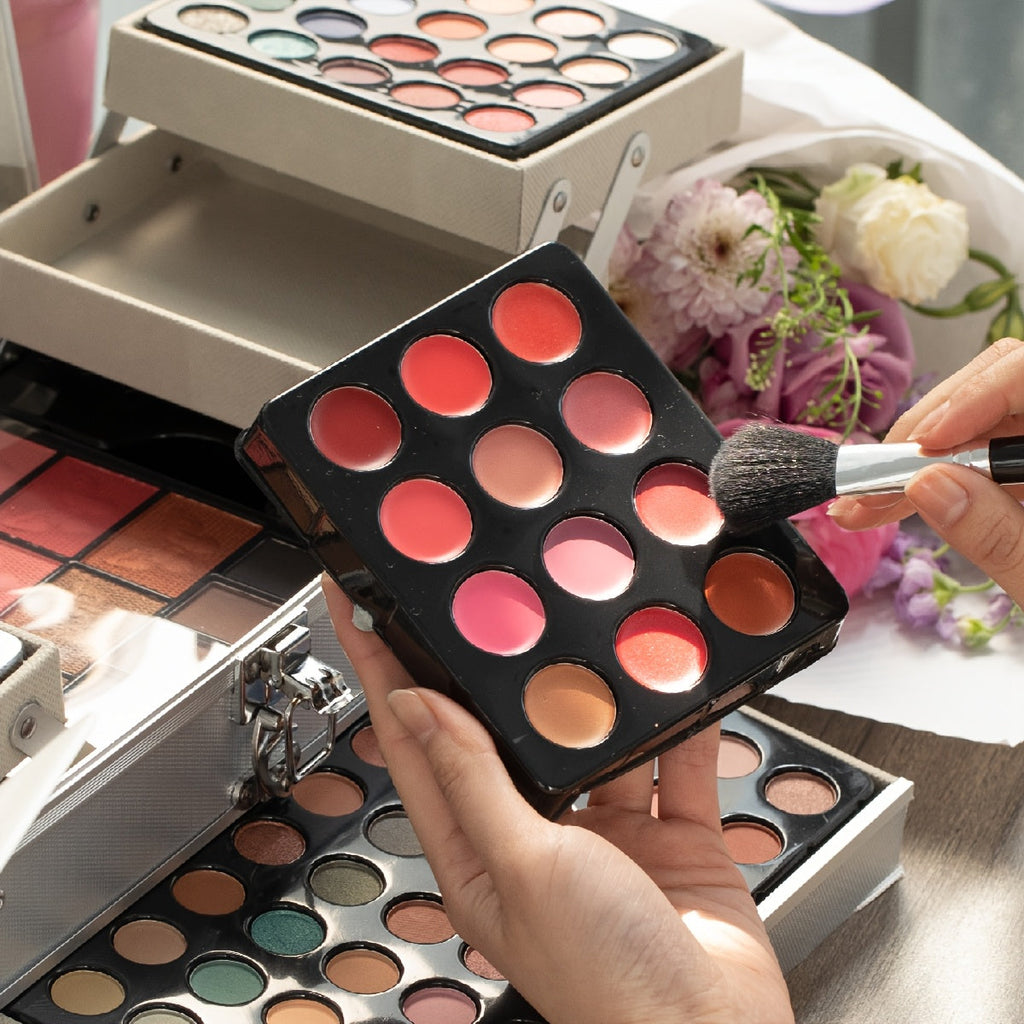 Multifunctional luxury makeup set-fully equipped, including makeup brush set, eyeshadow palette, lip gloss, lipstick, blush, contour, foundation, eyebrow pencil, etc., easy to carry, suitable for makeup beginners - perfect ma Tidesmit