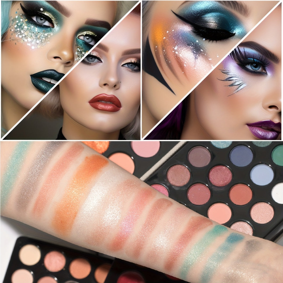 1pc Luxury Makeup Gift Set - High-Quality Full Series Cosmetics with Matching Tools & Elegant Box, Travel Professional Multifunctional Makeup Gift Box, Gorgeous Silvery & Leopard Print Color, Essential Stage Makeup For Beginn Tidesmit